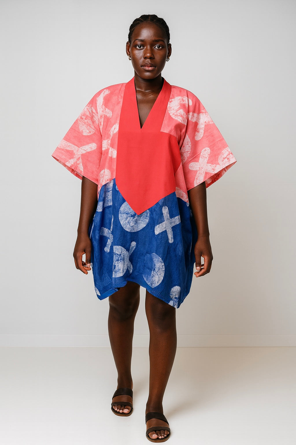 Kano Rose Bubu – Hand-Dyed Kaftan in Blush & Crimson