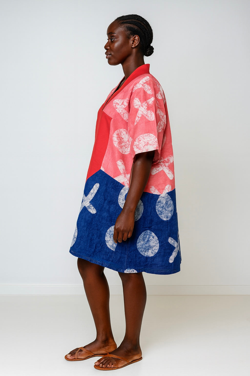 Kano Rose Bubu – Hand-Dyed Kaftan in Blush & Crimson