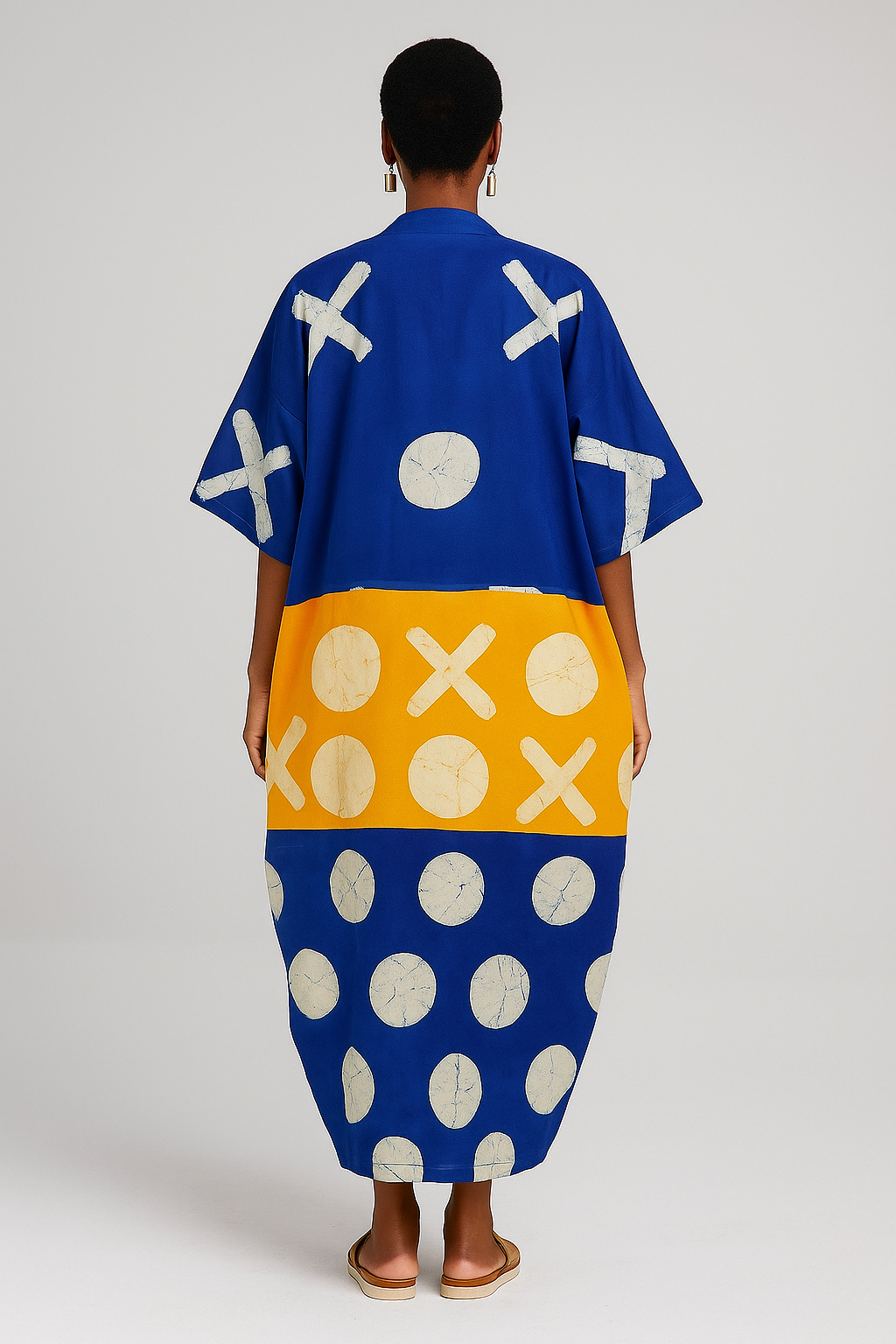 The Ibadan Soleil Kaftan – Indigo Radiance