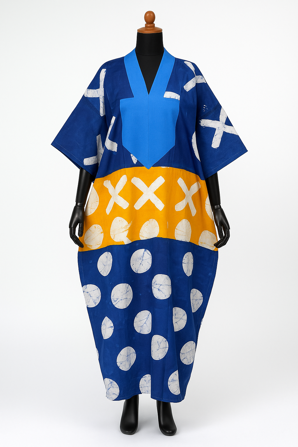 The Ibadan Soleil Kaftan – Indigo Radiance