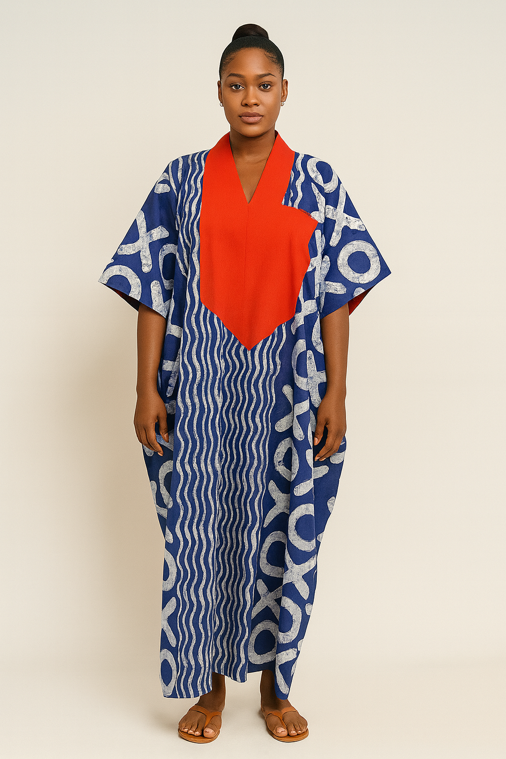 The Zaria Tide Kaftan – Indigo Blaze