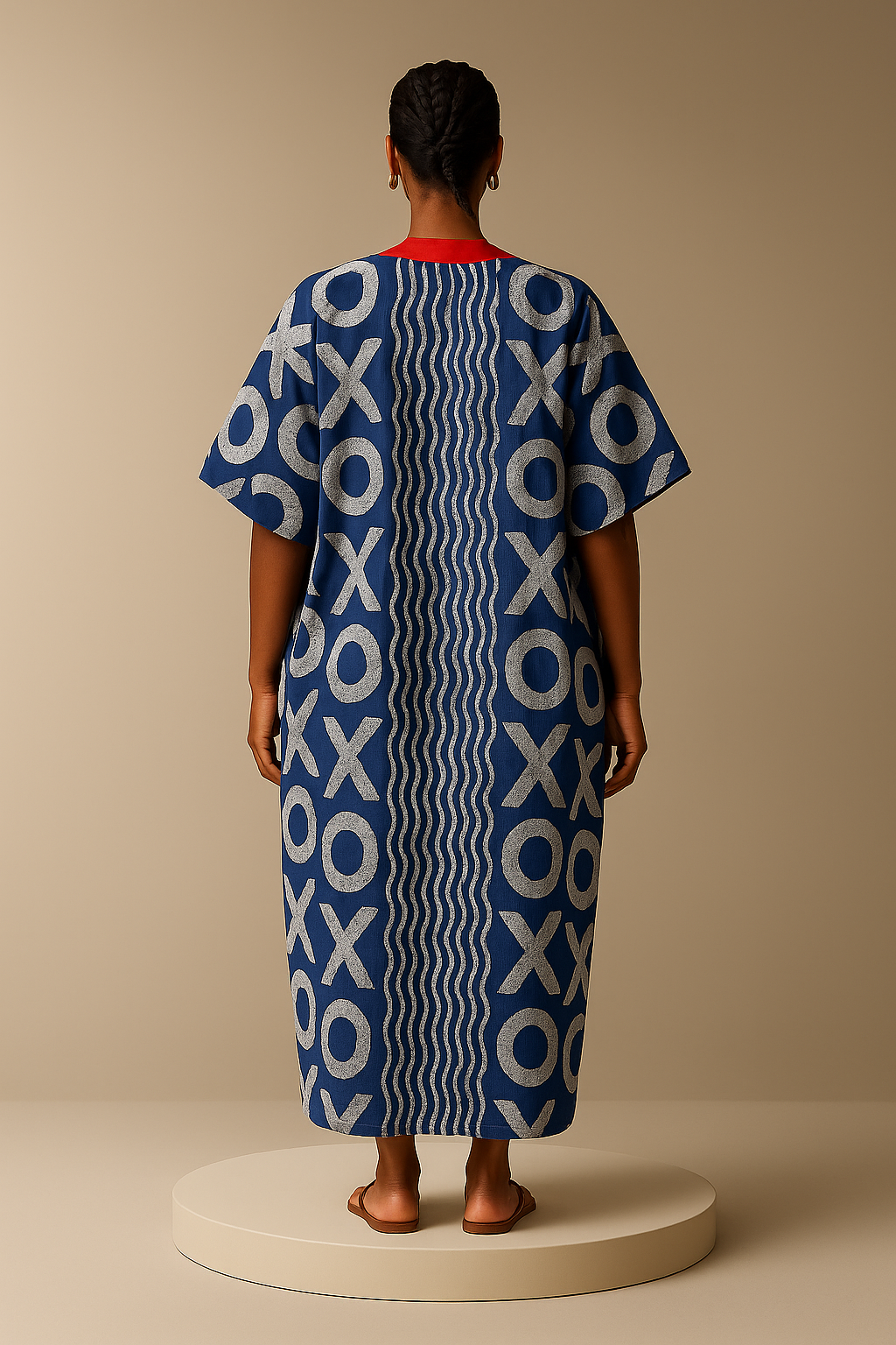 The Zaria Tide Kaftan – Indigo Blaze