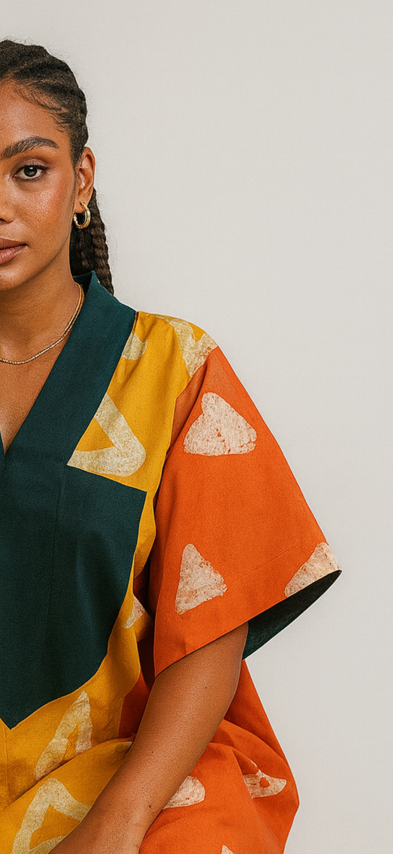 The Kaduna Harmony Kaftan – Sunset Geometry